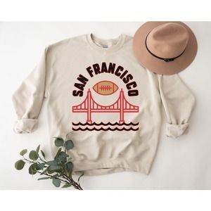 Retro San Francisco Football Sweatshirt Vintage Sf Game Day 49Ers Sweatshirt